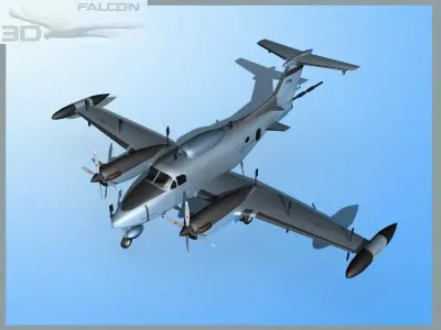 RC-12P Guardrail 2 US Army 3D model