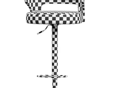 Levede 1x Bar Stools Kitchen Gas Lift Wooden Beech Stool Free 3D model