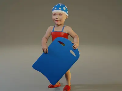 SwwimmingPool Child Female ACC0203010 Low-poly 3D model