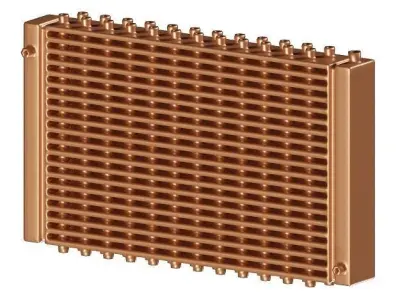 Copper Car Radiator 3D model
