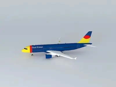 Royal Airways Airbus A320-201 Free 3D model