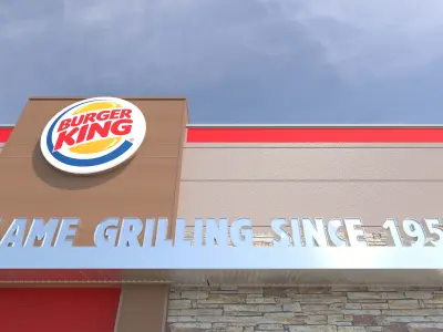 Retail-038 Burger King-002 With Site 3D model