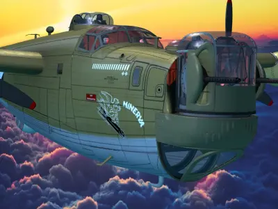 B-24 Liberator High Def 3D model