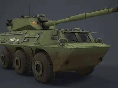 PTL-02 russian armoured vehicle Low-poly 3D model