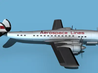 Lockheed L1649 Star Liner Aerospace Lines 3D model