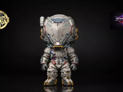 Pragmata Astronaut Robot Funko STL Sci-Fi 3D Print Figure 3D print model