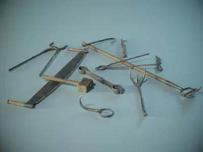 Medieval Torture Tools PBR Low-poly 3D model