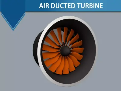 Air Ducted Turbine - Render and 3D printable compatible files 3D model