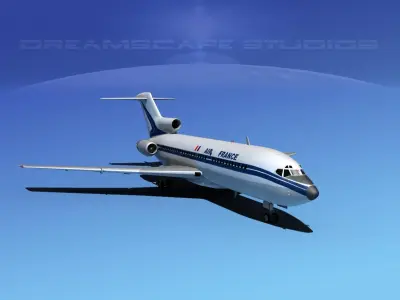 Boeing 727-100 Air France 3D model