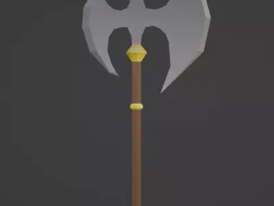 Low Poly Axe Low-poly 3D model 2