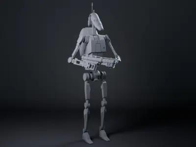 BattleDroid B1 STAR WARS Low-poly 3D model