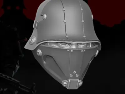 Deathsheads Commando Wolfenstein Fan Art 3D printable files 3D print model