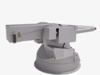 Hitrole naval gun 3D model