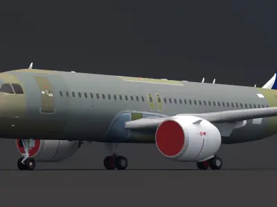 Aegean A320neo Unpainted 3D model