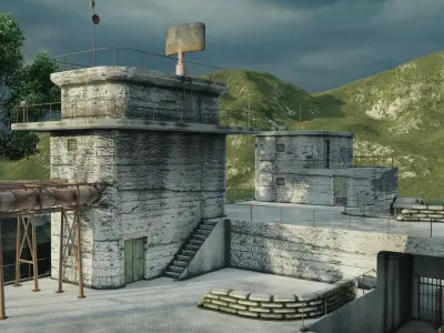 Outpost 3 Low-poly 3D model