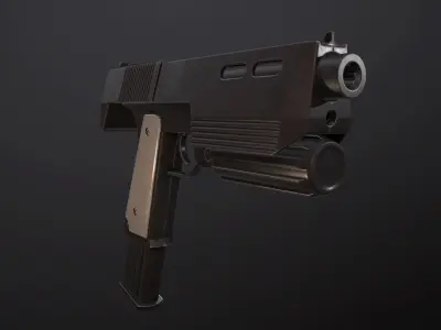Alyxgun gun Low-poly 3D model