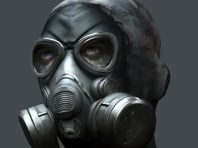 Helmet 3d model military combat Military scifi Low-poly 3D model Low-poly 3D model