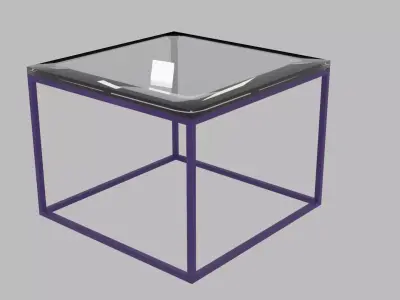 GLASS TABLE Free low-poly 3D model get