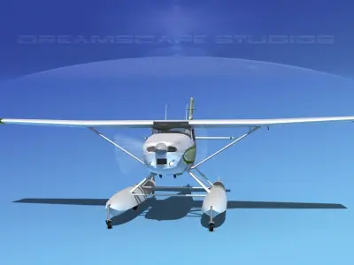 Cessna 182 Skylane Seaplane V08 3D model