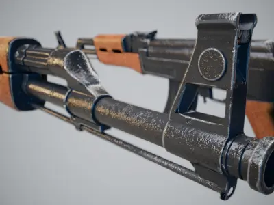 AK-47 3D Model Low-poly 3D model