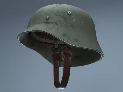 German WW2 M35 Helmet Low-poly 3D model