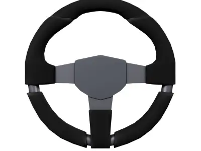 Steering Wheel Low-poly 3D model