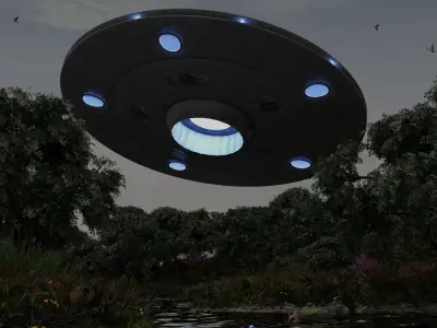 Alien speceship UFO 3D model