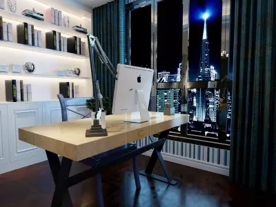 Light luxury children room 3D model Free low-poly 3D model