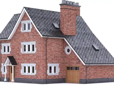 English Brick House 23 Low-poly 3D model