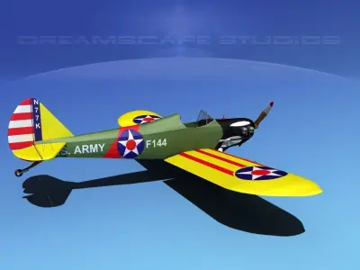 Flybaby wwii fighter plane 3D model