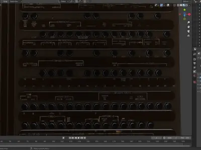 THE BOEING 767 OVERHEAD panel detailed 3D model
