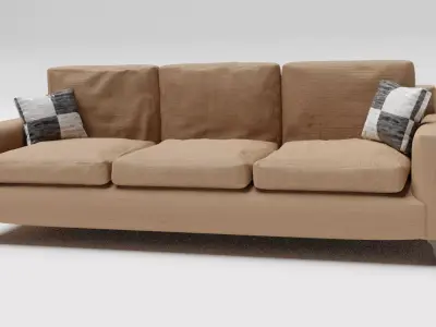 Soft Sofa Free low-poly 3D model