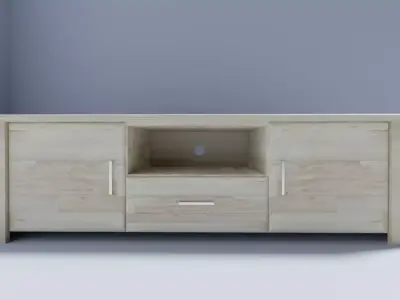 Wooden Tv Stand 3d model Free 3D model