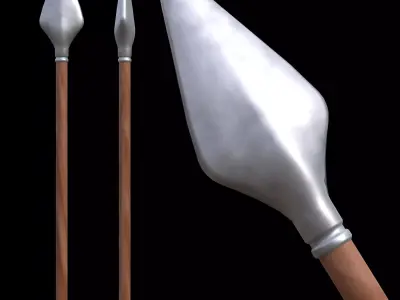 Lowpoly Spear Low-poly 3D model