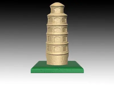 Aquarium Ornaments the leaning tower 3D print model