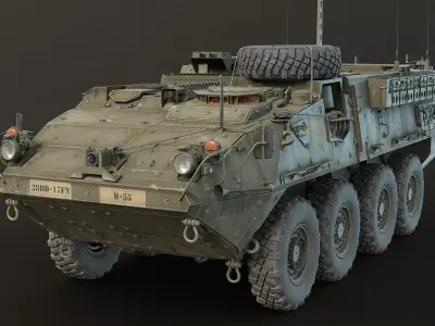 M1126 Stryker Unarmed Game Ready Low-poly 3D model