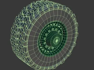 The wheel of the truck 3D model