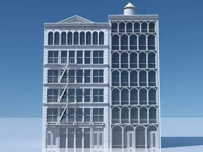 Commercial Building Facade 10 3D model