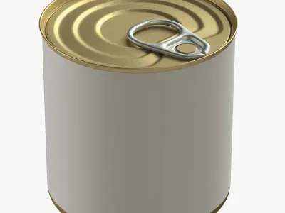 canned food round tin metal aluminium can 11 3D model