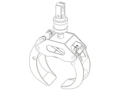 Hydraulic Grapple Free 3D model