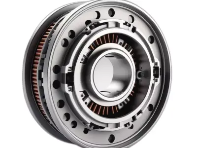 Detailed ElectroMechanical Engine Component Low-poly 3D model