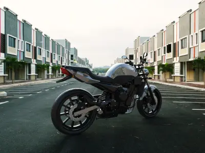 Motorcycle Silver 3D model