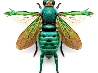 Vivid Emerald Insect model pack Low-poly 3D model
