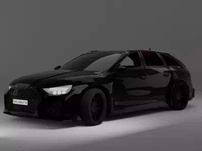 Car 3D audi wagon Free 3D model