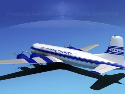 Douglas DC-7C Atlantic Charter 3D model
