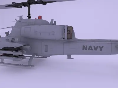 Helicopter ah1w 3D model