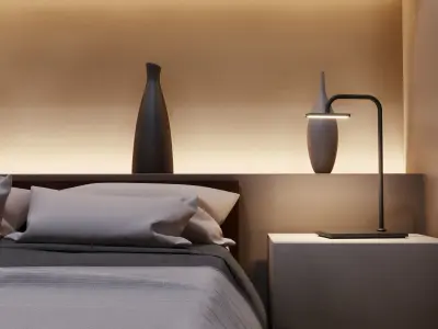 Apartments living room with walls and couch Free 3D model