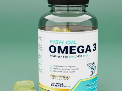 pill omega Low-poly 3D model