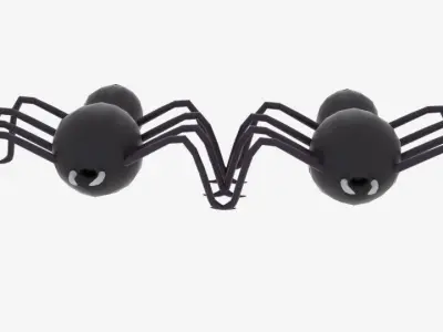  Cartoon Spider  Low-poly 3D model