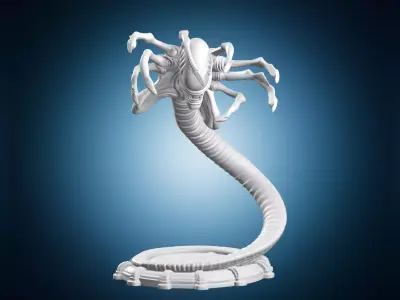 Alien Facehugger Creature Miniature Statue 3D print model
